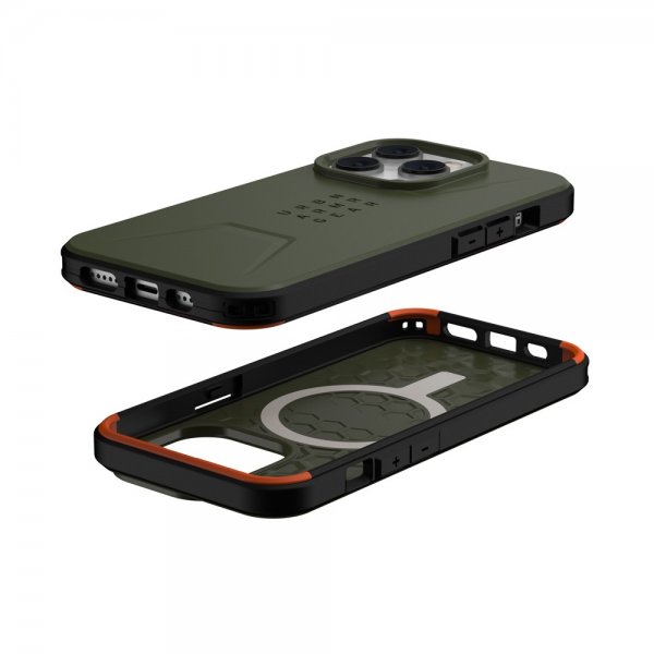 Urban Armor Gear (UAG) iPhone 14 Pro Deksel Civilian MagSafe Olive