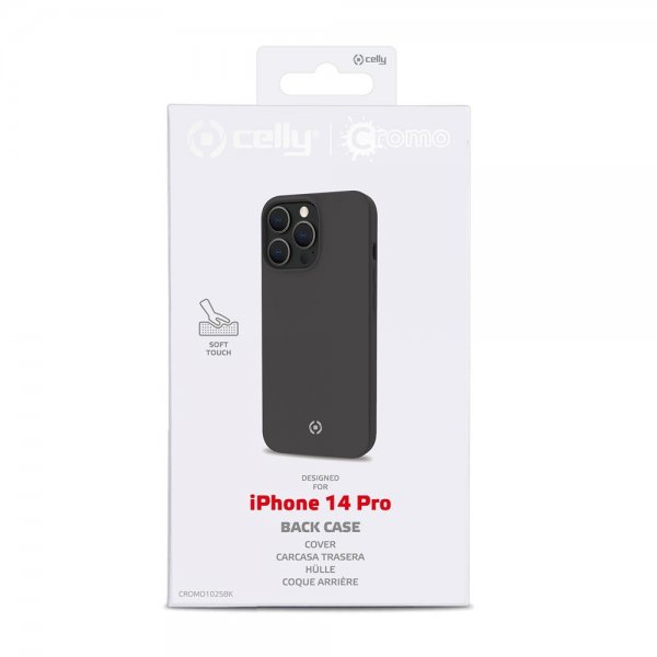 Celly iPhone 14 Pro Deksel CROMO Svart