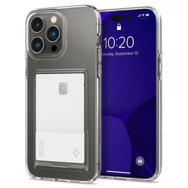 Spigen iPhone 14 Pro Deksel Crystal Slot Glitter Crystal Quartz