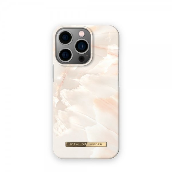 Ideal of Sweden iPhone 14 Pro Deksel Fashion Case MagSafe Rose Pearl Marble