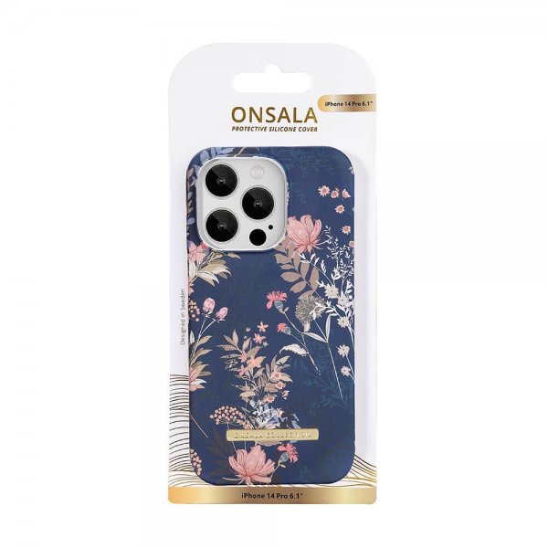 Onsala iPhone 14 Pro Deksel Fashion Edition Dark Flower