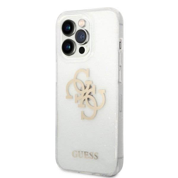 Guess iPhone 14 Pro Deksel Full Glitter Transparent