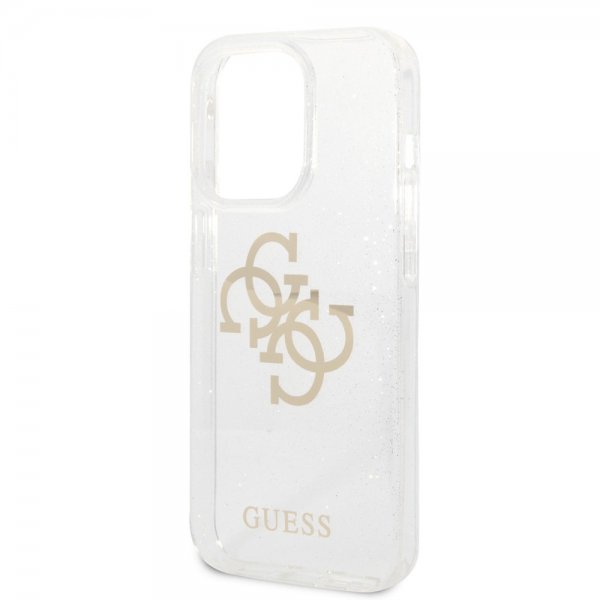 Guess iPhone 14 Pro Deksel Full Glitter Transparent