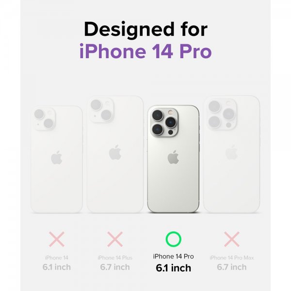 Ringke iPhone 14 Pro Deksel Fusion Matte Smoke Black