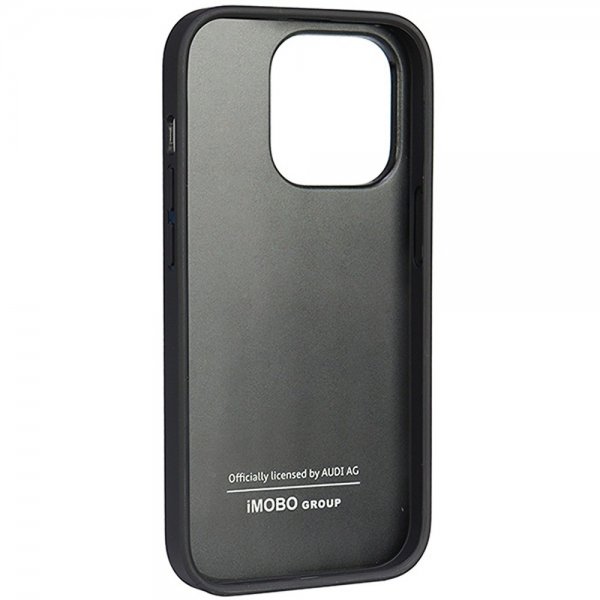 Audi iPhone 14 Pro Deksel Genuine Leather Case Svart