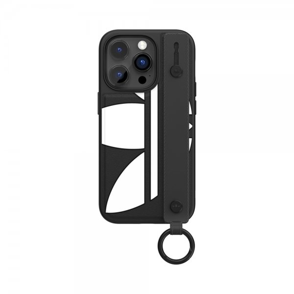 Adidas iPhone 14 Pro Deksel Handstrap Case Svart Hvit