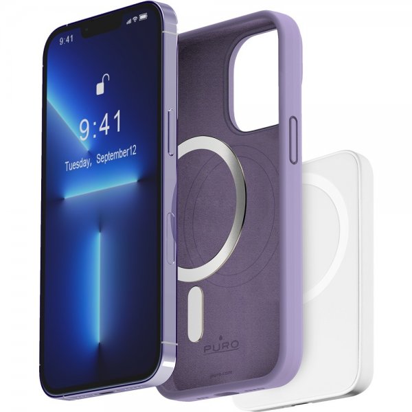 Puro iPhone 14 Pro Deksel ICON Mag Lavendel