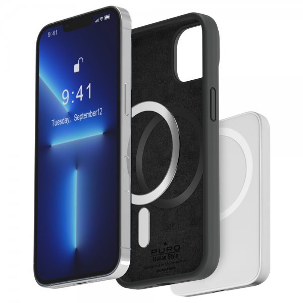 Puro iPhone 14 Pro Deksel ICON Mag Svart