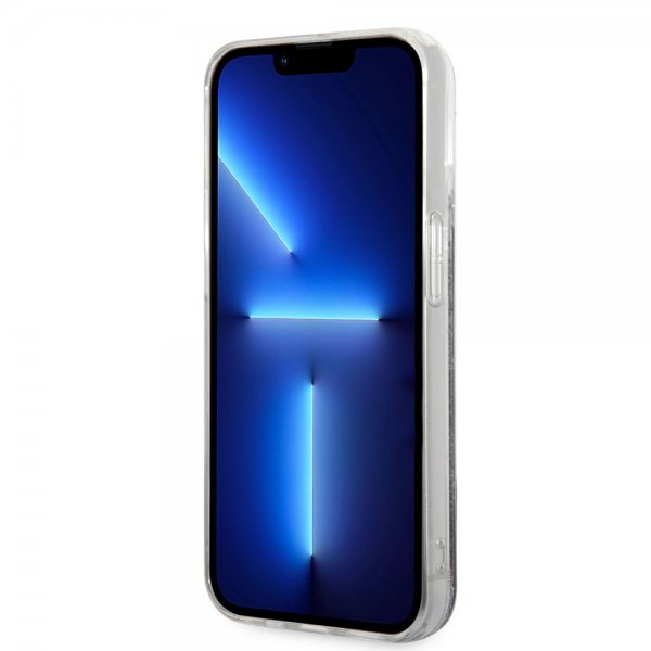 Karl Lagerfeld iPhone 14 Pro Deksel Liquid Glitter Monogram Svart