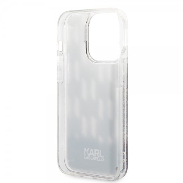 Karl Lagerfeld iPhone 14 Pro Deksel Liquid Glitter Monogram Svart
