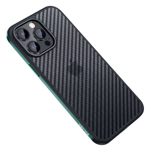 Sulada iPhone 14 Pro Deksel Luxury Series Grønn