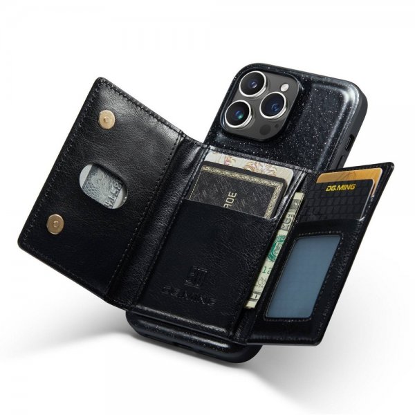 Dg.Ming iPhone 14 Pro Deksel M3 Series Avtakbart Kortholder Svart