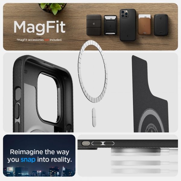 Spigen iPhone 14 Pro Deksel Mag Armor MagFit Matte Black