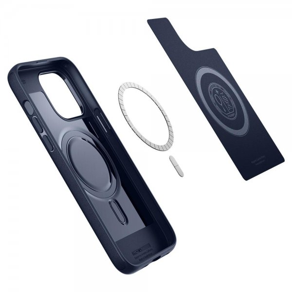 Spigen iPhone 14 Pro Deksel Mag Armor MagFit Navy Blue