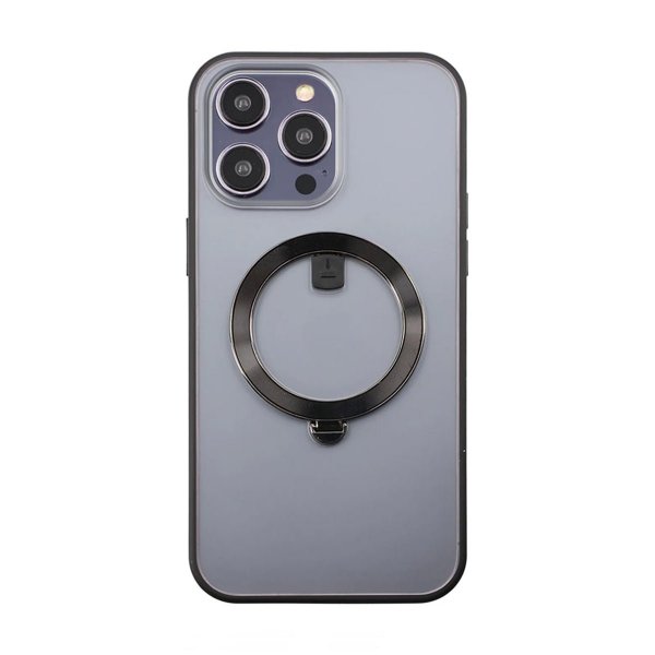Rvelon iPhone 14 Pro Deksel MagSafe Ring Svart