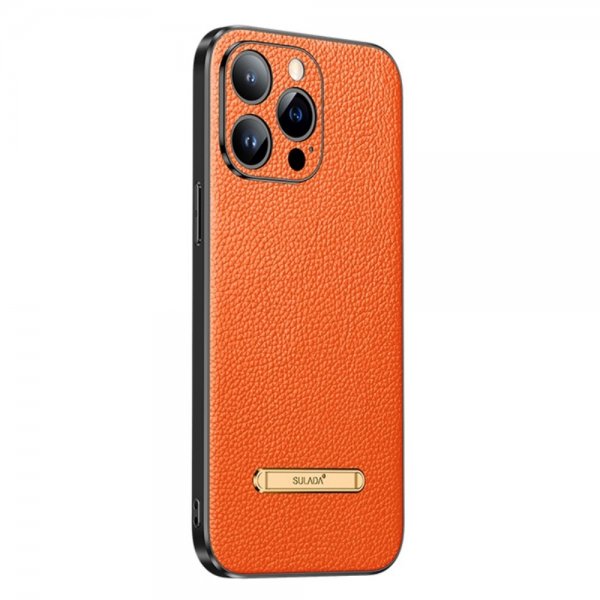 Sulada iPhone 14 Pro Deksel med Stativ Oransje