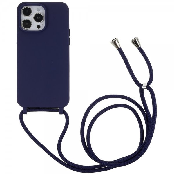 iPhone 14 Pro Deksel med Stropp Blå