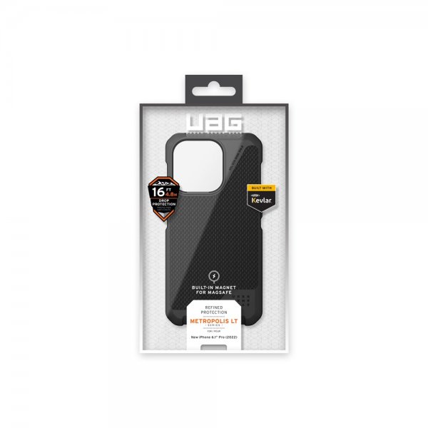 Urban Armor Gear (UAG) iPhone 14 Pro Deksel Metropolis LT MagSafe Kevlar Black