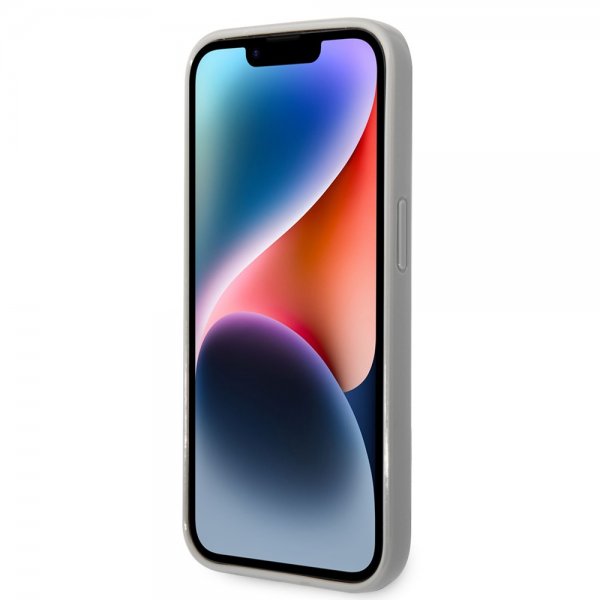 Karl Lagerfeld iPhone 14 Pro Deksel Monogram Iridescent Sølv