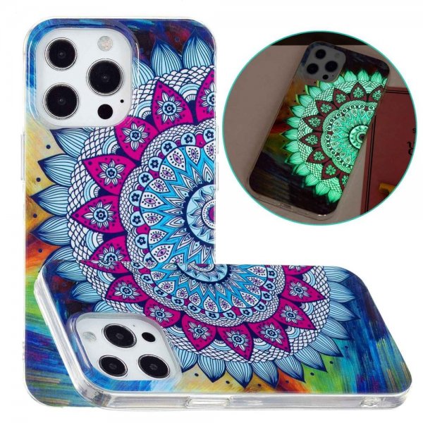 iPhone 14 Pro Deksel Motiv Blå Mandala