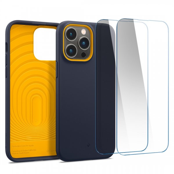 Caseology iPhone 14 Pro Deksel Skjermbeskytter Nano Pop 360 Blueberry Navy