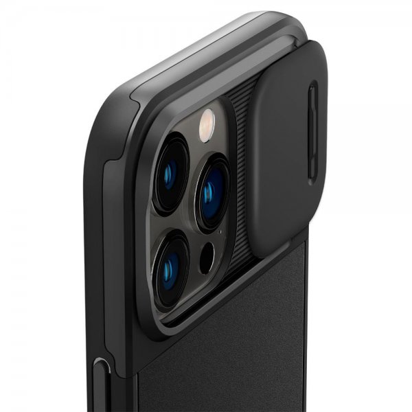 Spigen iPhone 14 Pro Deksel Optik Armor MagFit Svart