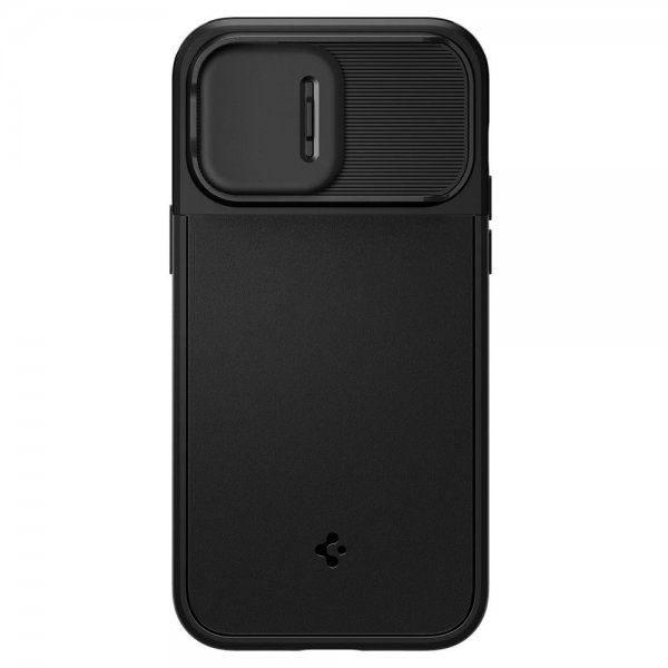 Spigen iPhone 14 Pro Deksel Optik Armor MagFit Svart