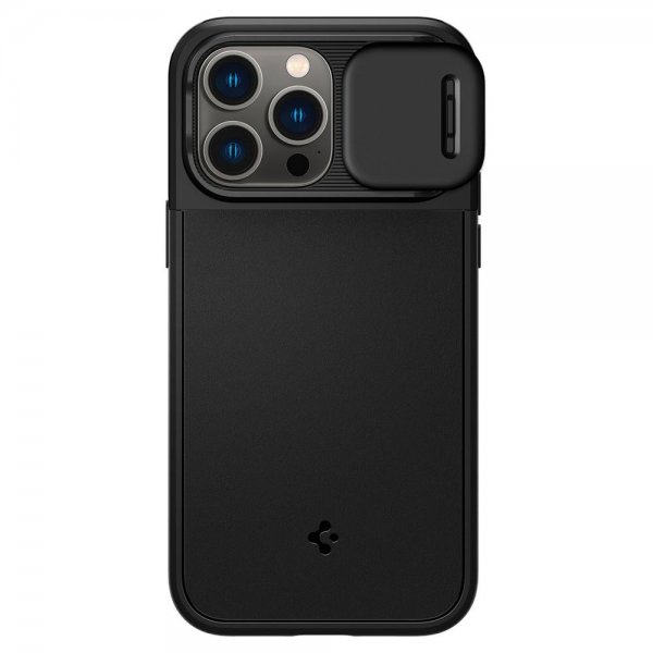 Spigen iPhone 14 Pro Deksel Optik Armor MagFit Svart