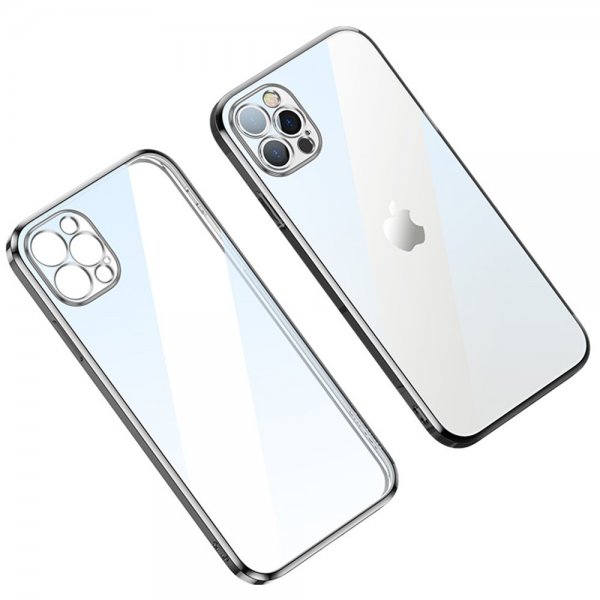 Sulada iPhone 14 Pro Deksel Belagt Kant Sølv