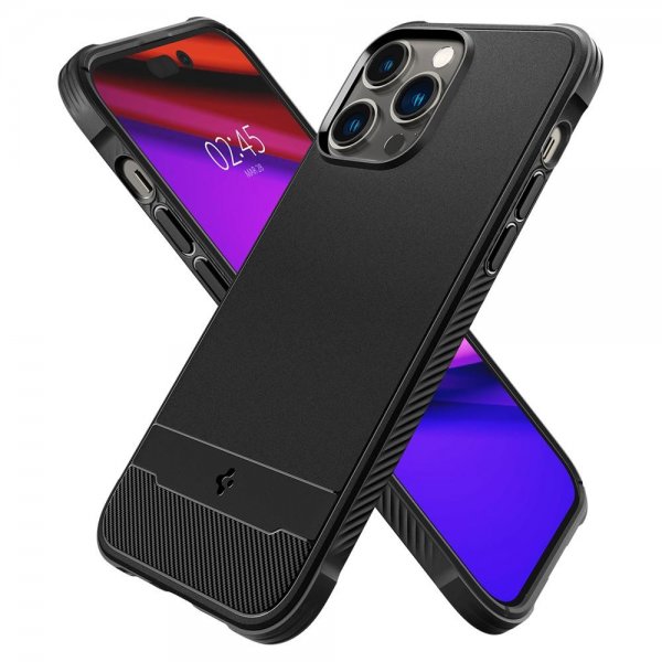 Spigen iPhone 14 Pro Deksel Rugged Armor MagFit Matte Black