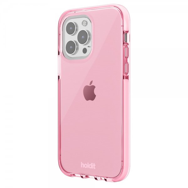 holdit iPhone 14 Pro Deksel Seethru Bright Pink