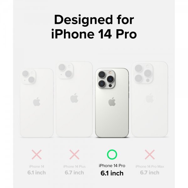 Ringke iPhone 14 Pro Deksel Silikoni Deep Purple