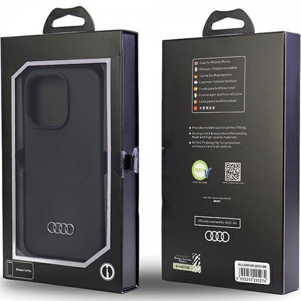 Audi iPhone 14 Pro Deksel Silikoni Svart