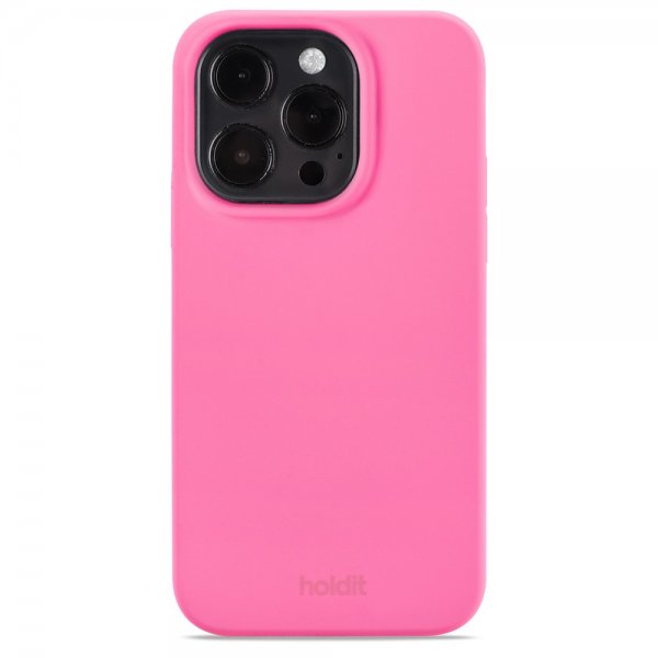holdit iPhone 14 Pro Deksel Silikon Bright Pink