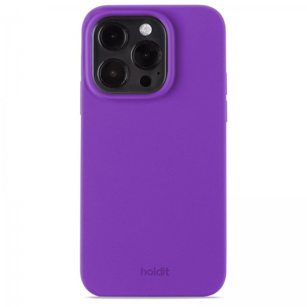 holdit iPhone 14 Pro Deksel Silikon Bright Purple