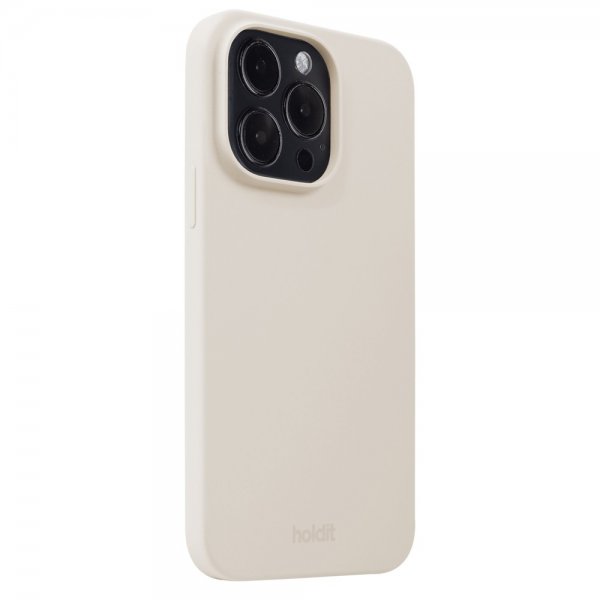 holdit iPhone 14 Pro Deksel Silikon Light Beige