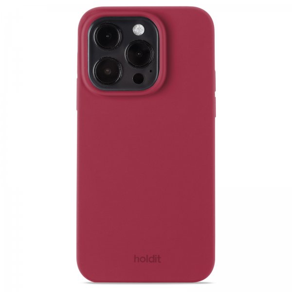 holdit iPhone 14 Pro Deksel Silikon Red Velvet