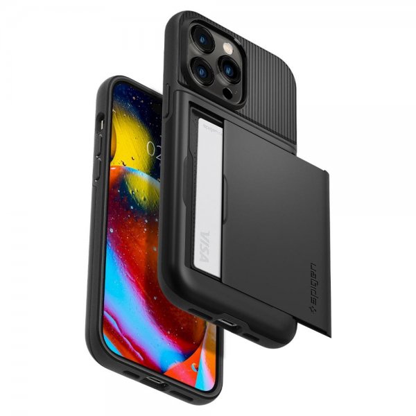 Spigen iPhone 14 Pro Deksel Slim Armor CS Svart