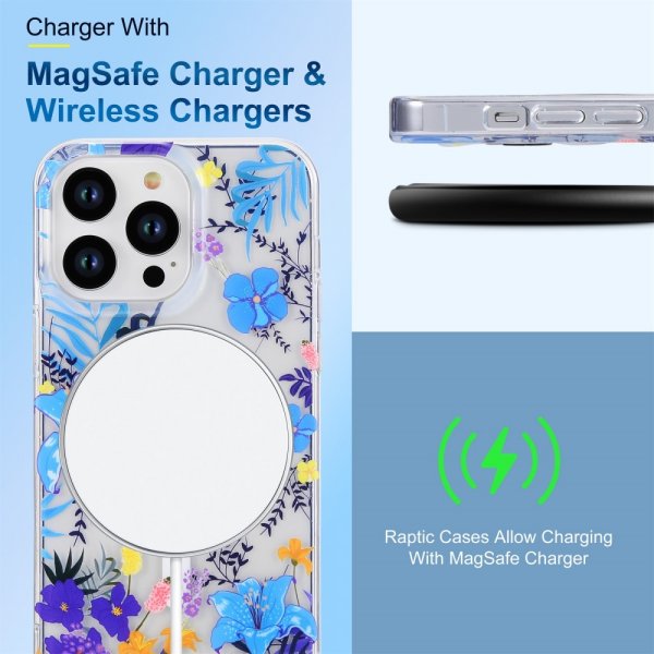 iPhone 14 Pro Deksel Spring Series MagSafe Gula Blomster