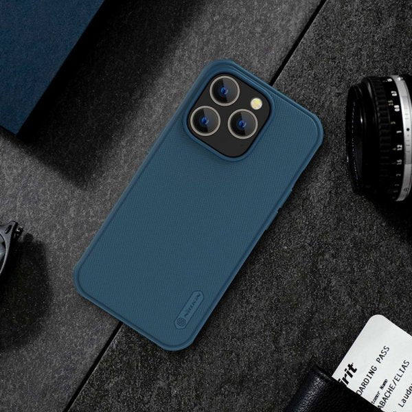 Nillkin iPhone 14 Pro Deksel Super Frosted Shield Pro Blå