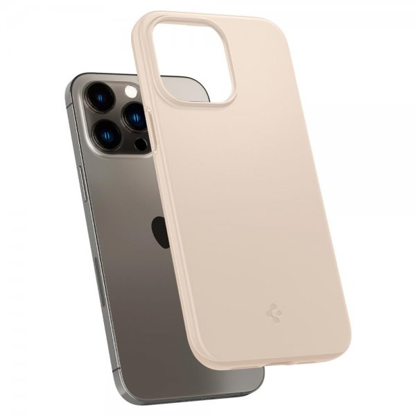Spigen iPhone 14 Pro Deksel Thin Fit Sand Beige