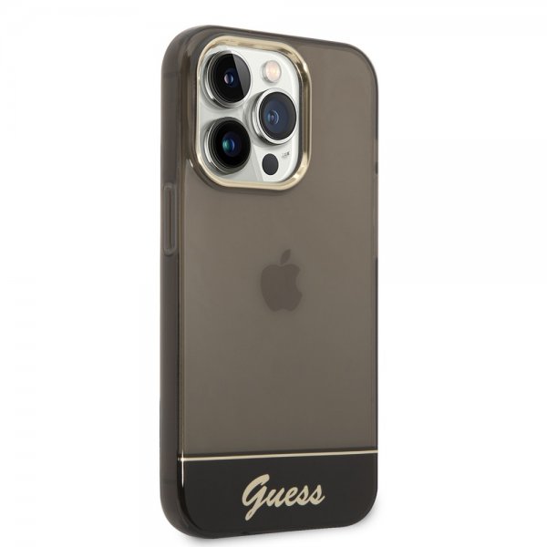 Guess iPhone 14 Pro Deksel Translucent Svart