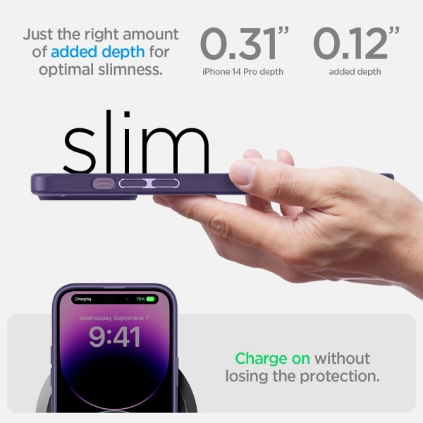 Spigen iPhone 14 Pro Deksel Ultra Hybrid Deep Purple