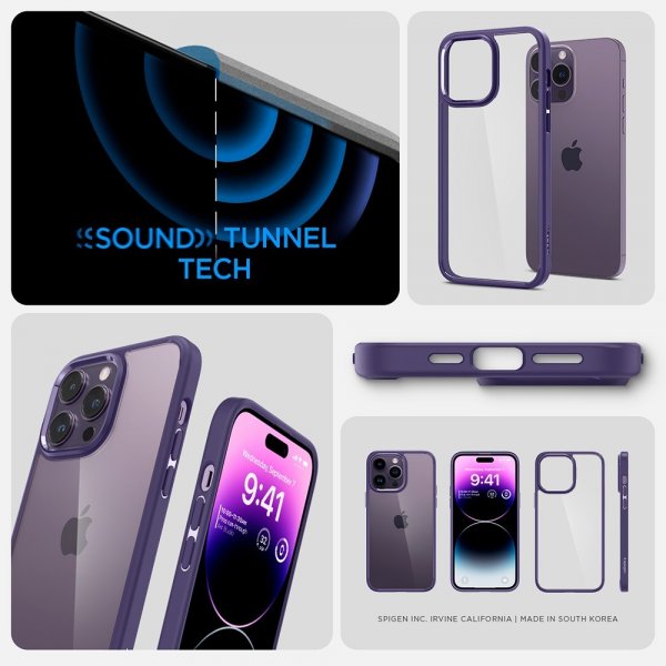 Spigen iPhone 14 Pro Deksel Ultra Hybrid Deep Purple
