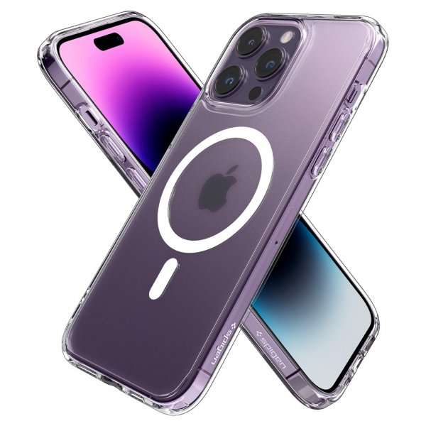 Spigen iPhone 14 Pro Deksel Ultra Hybrid MagFit Frost Clear