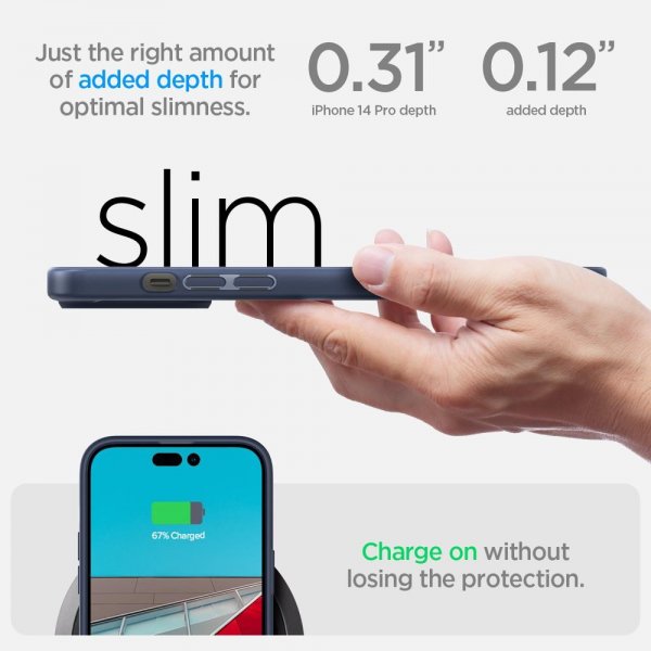 Spigen iPhone 14 Pro Deksel Ultra Hybrid Navy Blue