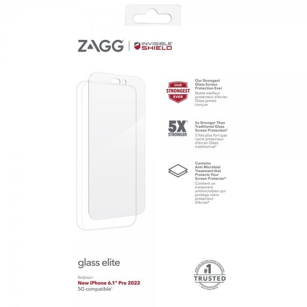 Zagg InvisibleShield iPhone 14 Pro Skjermbeskytter Glass Elite