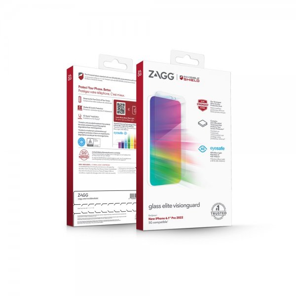 Zagg InvisibleShield iPhone 14 Pro Skjermbeskytter Glass Elite VisionGuard