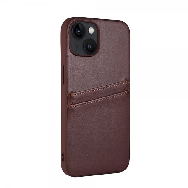 Buffalo iPhone 13/iPhone 14 Deksel Backcover with Card Slots Brun