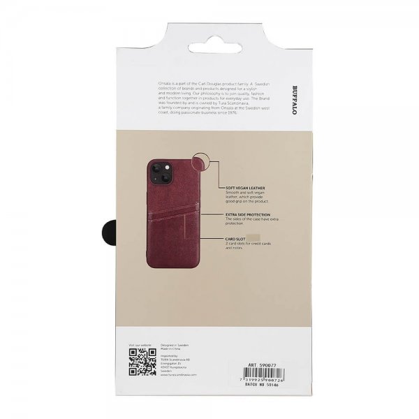 Buffalo iPhone 13/iPhone 14 Deksel Backcover with Card Slots Brun